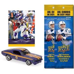  NFL 1967 Ford Mustang Fastback w/ Trading Card & 2 2008 