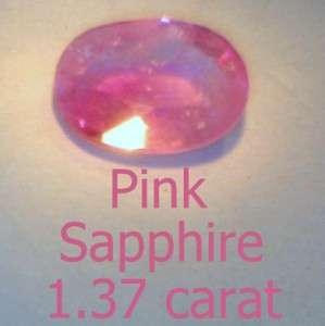 Enhanced Pink Sapphire / Ruby Faceted Natural Gemstone 8x6 Oval 1.37 
