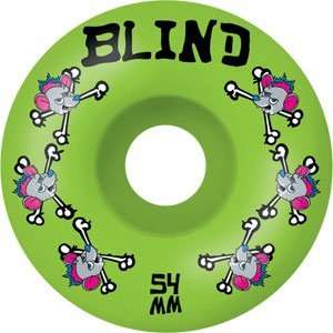  Blind Skate Rat Bones 54mm Green Skateboard Wheels (Set Of 