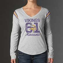 47 Brand Minnesota Vikings Womens Touchdown Long Sleeve T Shirt 