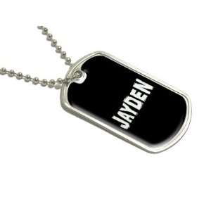 Jayden   Name Military Dog Tag Luggage Keychain