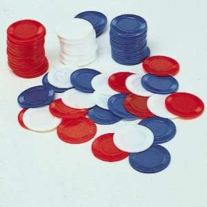  Blue Poker Chips/100 bg Toys & Games