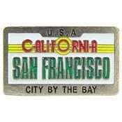 US CALIFORNIA SAN FRANCISCO LICENSE PLATE PIN BADGE  