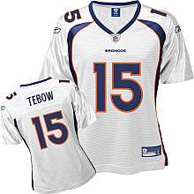 Reebok Denver Broncos Tim Tebow Womens Replica White Jersey    