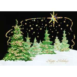  Golden Accents Holiday Cards