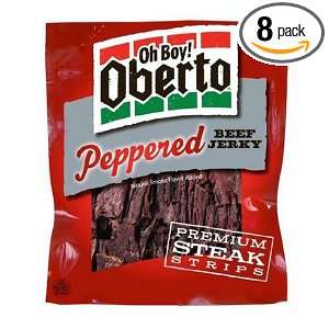Oberto Peppered Thin Style Beef Jerky, 1.2 Ounce (Pack of 8)  