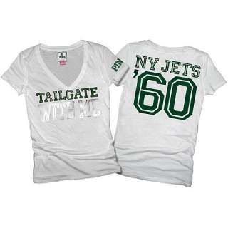 Victorias Secret PINK® New York Jets Womens Basic V Neck T Shirt 