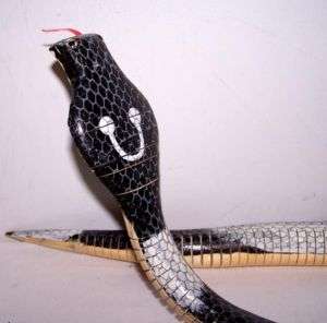 JUMBO 4 FOOT WOODEN COBRA snake play toys wood snakes  