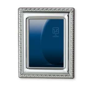STERLING SILVER Picture Frame in GLOSS & MATT (5 x 7). Made in ITALY 