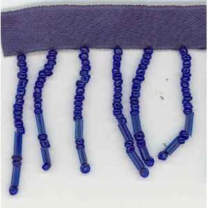  Beaded Trim Sapphire Bugle Beads By The Yard Arts, Crafts 