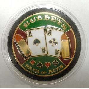  Bullets Medallion Poker Card Cover Protector Sports 