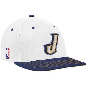 Utah Jazz Official On Court Hat (White/Navy)  Sports 