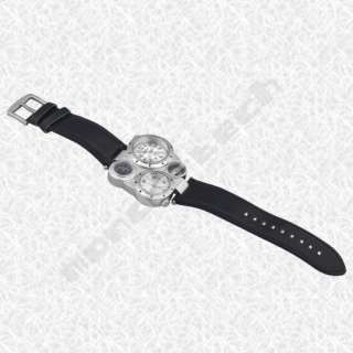   Temperature Compass Men Quartz 2 Dual Dial Sport Wrist Watch  