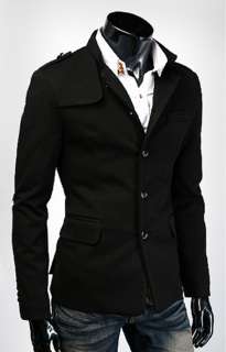 Mens Fashion Slim Designed Coat Jacket 2 Color 4 Size  