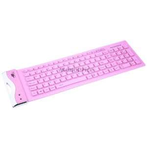  Deluxe Ultra Slim Flexible Keyboard   Pink