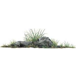  Grass & Rock Wall Applique