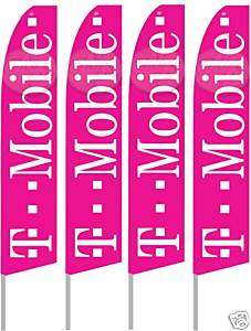 FOUR(4) HUGE T MOBILE SWOOPER FEATHER NEW FLAG SIGNS  