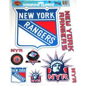   York NY Rangers Window Clings (Decals) 9 pc. set