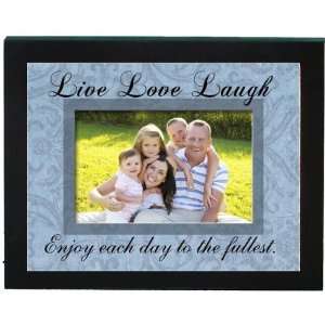 Live Love Laugh   4x6 Word Picture Frame Blue 