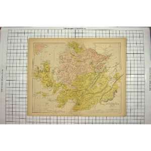   ANTIQUE MAP c1790 c1900 INVERNESS MORAY FIRTH SCOTLAND