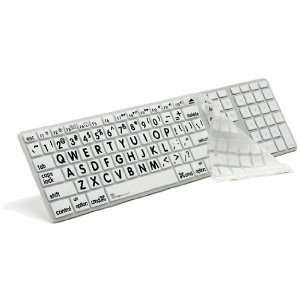  APPLE MAC LARGE PRINT Transparent/white Keyboard Cover 