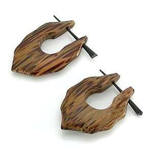 COCONUT WOOD Leaf A Cheaters   Stirrups Natural Body Jewelry   Price 