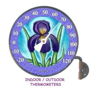   Handmade Iris Thermometer by Pink Cloud Gallery Patio, Lawn & Garden