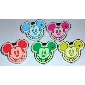  Pin Mickey Mouse Colorful Heads / Ears Hidden Mickey Set of 5 WDW LOOK