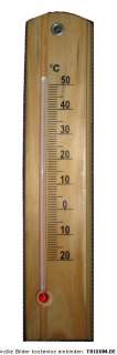 Thermometer Temperaturmesser HOLZ Neu 21cm  