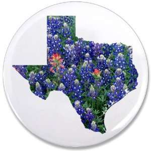  3.5 Button Bluebonnets Texas Shaped 