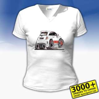 KOOLART 2399 Fiat 500 Abarth Custom Womens t shirt  