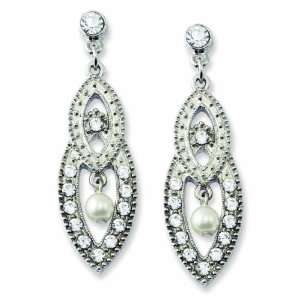   Glass Pearl & Crystals Interwoven Earrings 1928 Jewelry Jewelry