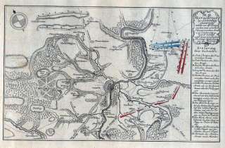 1760   Kassel Lutterberg Schlacht v. 1758 Kupferstich  