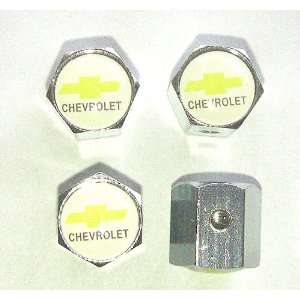  Chevrolet Anti theft Car Wheel Tire Valve Stem Caps White 