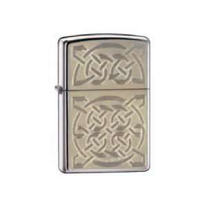  Zippo Custom Lighter   Engraved Celtic Weave & Knots 