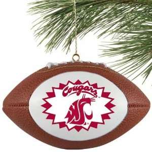   State Cougars Mini Replica Football Ornament
