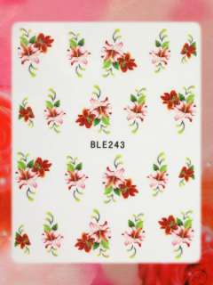 Nail Art STICKER Blumen Motiv Malerei Design #BLE243  