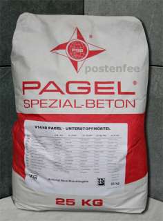 PAGEL Unterstopfmörtel Quellmörtel V14/40 25Kg 0,80€/Kg  