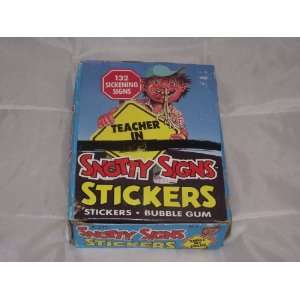  Snotty Signs Vintage (1986) Full Sticker Box 48 Wax Packs 