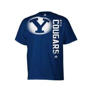  BYU Brigham Young Cougars Adidas Battlegear T Shirt 