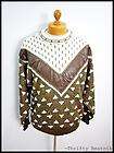vintage 1980s 80s ski leather icelandic pattern indie sweater extra