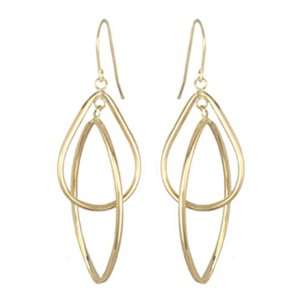   Oval Pear Duet 14k Yellow Gold Hoop Earrings Willow Company Jewelry