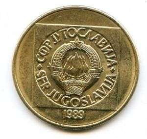 1989 Yugoslavia 100 Dinara 1 Coin Nice L  