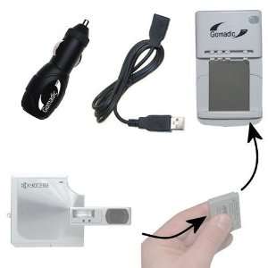 Portable External Battery Charging Kit for the Kyocera Finecam SL300R 