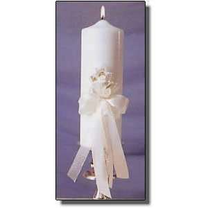  Bouquet of Satin Calla Lily Unity Pillar Candle