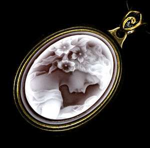 Big Size Brown Cameo Pendant Necklace High Quality (53mm * 39mm) 16 