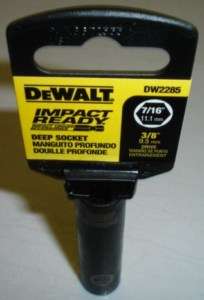Dewalt DW2285 Impact Ready Deep Socket 7/16 3/8 Dr  