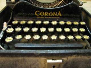 Antique CORONA STANDARD FOLDING TYPEWRITER 1910 Early  