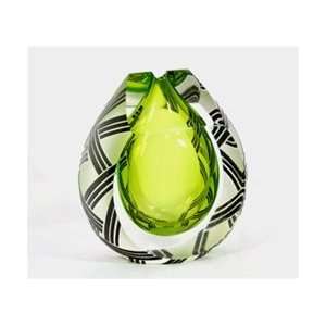  Vase   Chartreuse Geometric