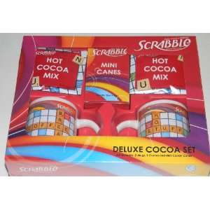  Scrabble Mug and Cocoa Set Deluxe Gift Package with 2 Mugs 